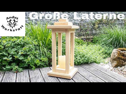 Laterne aus Weißbuche für die Terrasse oder den Garten