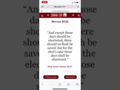 For the elects sake those days shall be shortened