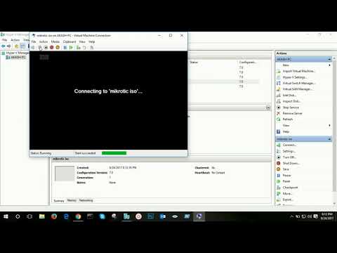 Install and download Mikrotik RouterOS on Windows 10 using Hyper V Manager