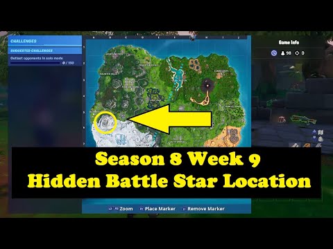 Fortnite Season 8 Week 9 Hidden Battle Star Location