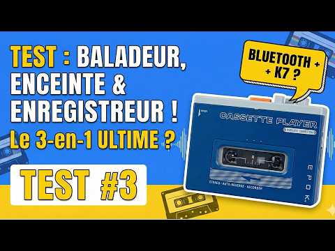 TEST : BALADEUR CASSETTE, Enceinte & Enregistreur Bluetooth ! Le 3-en-1 ULTIME ?
