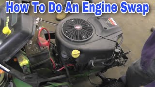 How To Do An Engine Swap On A Riding Mower with Taryl