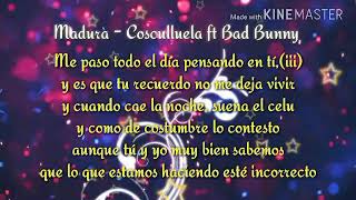 Madura-Cosculluela Ft Bad bunny (Letra)