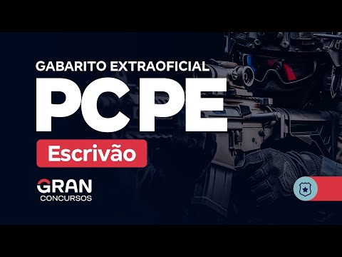 Concurso PC PE Escrivão - Gabarito Extraoficial