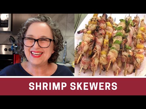 Grilled Shrimp Skewers Bacon Recipe | The Frugal Chef