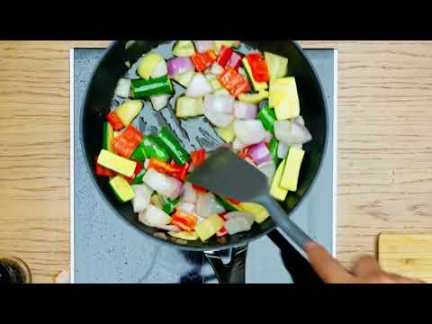 File de lup de mare cu legume