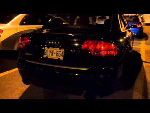 Audi RS4 B7 4.2 FSI with JHM catless 2.75" downpipes + JHM 2.75" resonated catback  - startup+revs