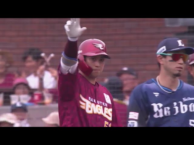 【5回裏】貴重な追加点!! イーグルス・小郷裕哉 ランナー2塁の場面でセンターへのタイムリー!!   2024年7月14日 東北楽天ゴールデンイーグルス 対 埼玉西武ライオンズ