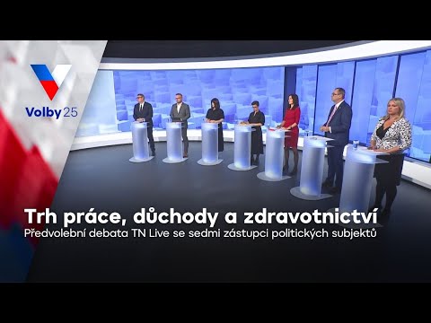 Předvolební debata: Trh práce, důchody, sociální péče, zdravotnictví | Volby 2025