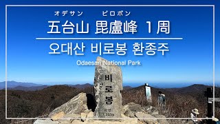 [韓国登山・平昌]五台山(オデサン)国立公園 時計回り １周 ※中級者向け ／ [강원도 평창군] 오대산국립공원 비로봉 시계방향 환종주