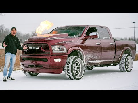 Twin-Turbo 4th Gen Cummins FLAMETHROWER HOODSTACK!