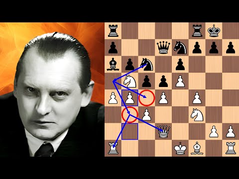Alekhine smokes Nimzowitsch's French Winawer with a gun