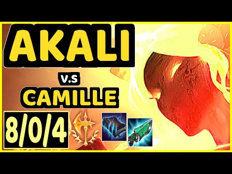 KIIN (AKALI) vs CAMILLE - 8/0/4 KDA TOP CHALLENGER GAMEPLAY - KR