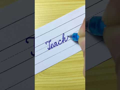 How to write “Teacher” in Cursive writing | Handwriting | Calligraphy | with Gel Pen | by i Write