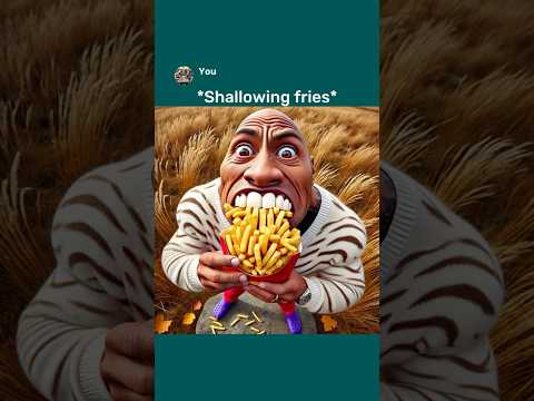 Special Super Crispy French Fries! Dwayne x Peele x Arnold (Ai Edition) #aiart #chatgptart No Brain
