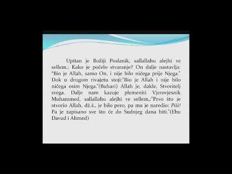 Razmišljanje o početku i kraju svega stvorenoga  "Motivacijom ka Džennetu"