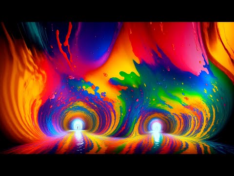 Copyright Free Video Background (No Sound) - Abstract Liquid Colors, Screensaver