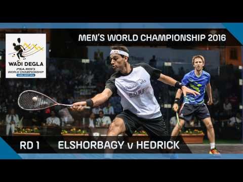 Squash: Mo. ElShorbagy v Hedrick - Men's World Championship 2016 Rd 1 Highlights