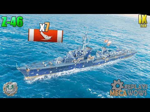 Destroyer Z-46 7 Ships Destroyed 135K Damage | World of Warships