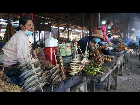 Countryside Food For Lunch Time Selling @Phnom Preah Reach Troap - Odongk Resort on Weekend
