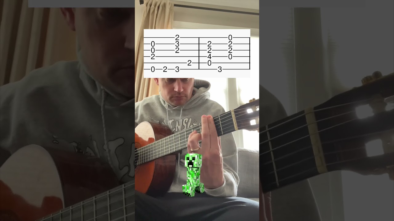 Sweden | C418 (part 1) #minecraftmusic #easyguitartabs