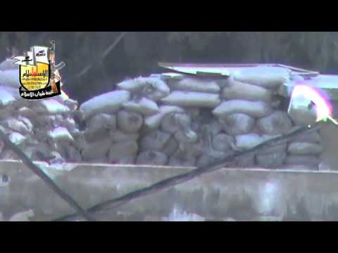 استهداف قناصي لواء الإسلام متاريس قوات النظام في إدارة المركبات في ريف دمشق