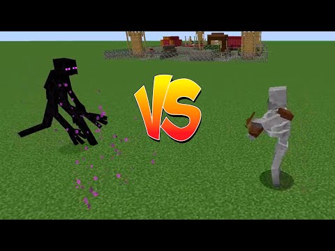 Mutant Enderman Vs Mutant Skeleton Minecraft Mob Battle