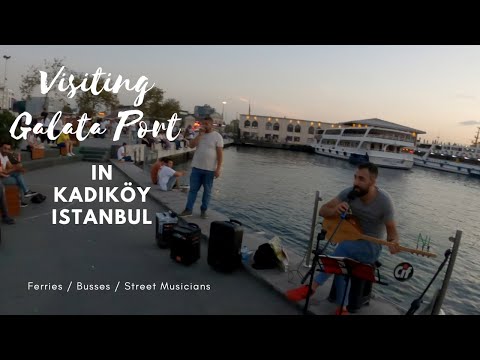 Como andar de barco ou ônibus no porto de Galata em Kadiköy, Istambul