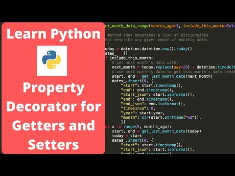 Python how to use the property decorator for getters and setters - Python programming for beginners
