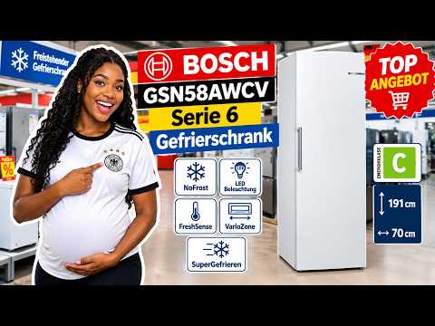 🟢🟢🟢 Bosch GSN58AWCV Serie 6 xxl Gefrierschrank Test