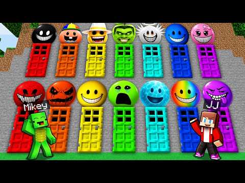JJ and Mikey survival in ALL DOORS WITH ALL VERITY VERSIONS & SAKADUNG APPLE in Minecraft! (Maizen)
