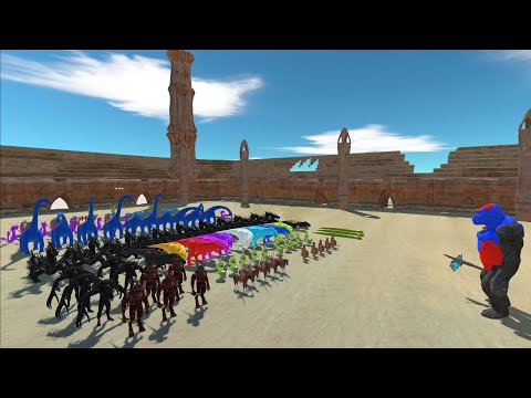 SUPERMAN KING KONG 1 VS 10 MONSTER AT THE ARENA - Animal Revolt Battle