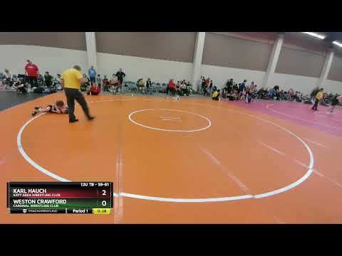 59-61 Lbs Round 3 - Karl Hauch, Katy Area Wrestling Club Vs Weston Crawford, Cardinal Wrestling Cl