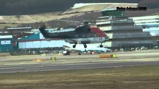 Eurocopter EC 225LP Super Puma Mk2+ departing EGPD Aberdeen