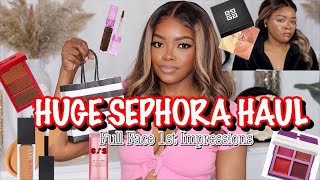 2022 Huge Sephora haul: Trying Trending viral new makeup & full face 1st impressions