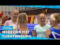 TURNSTERS SANNE EN LIEKE WEVERS STRIJDEN TEGEN ELKAAR | TURNEN IN HUIS | ZAPPSPORT