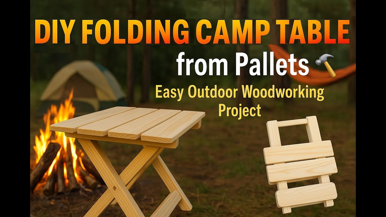 DIY Folding Camp Table from Pallets | Easy Outdoor Woodworking Project