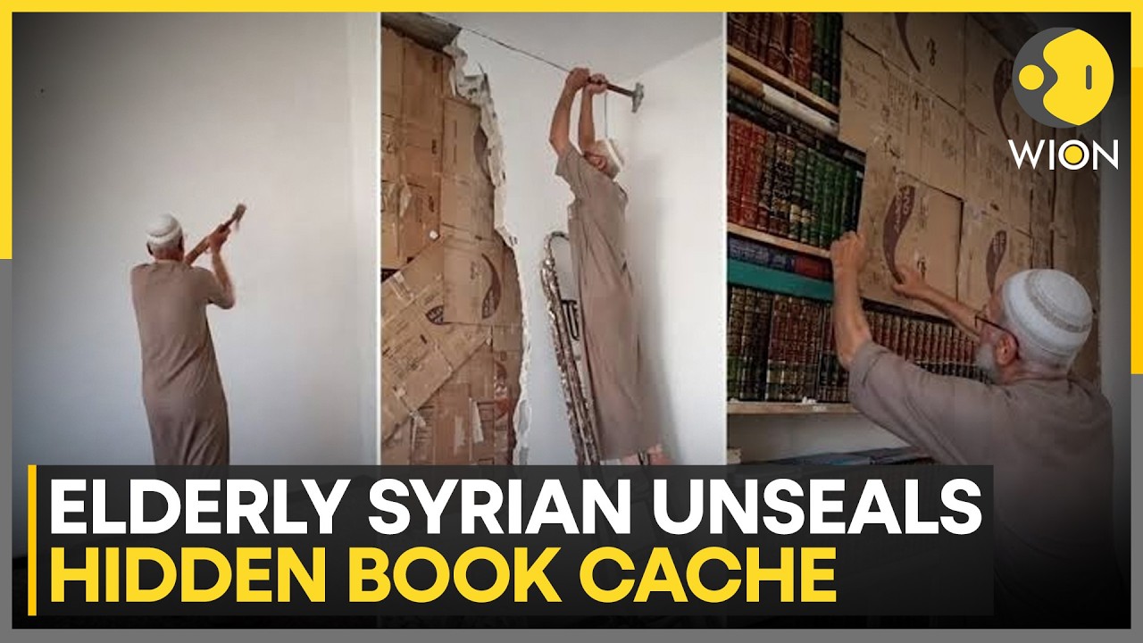 Man Breaks Open Wall Hiding Hundreds Of Books Since 15 Years | WION news