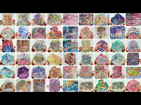 [ASMR DIY] ✨ Scene Stickers Collection: Create different mini scenes with stickers