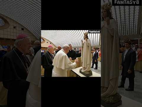 Virgin Mary Statue Comes to Life and Dances with the Pope! #Miracle #VirginMary #Pope #shorts
