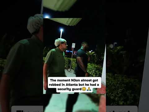 The moment N3on almost got robbed but he had a security guard😞🙏#n3on #n3onclips #fyp #viral
