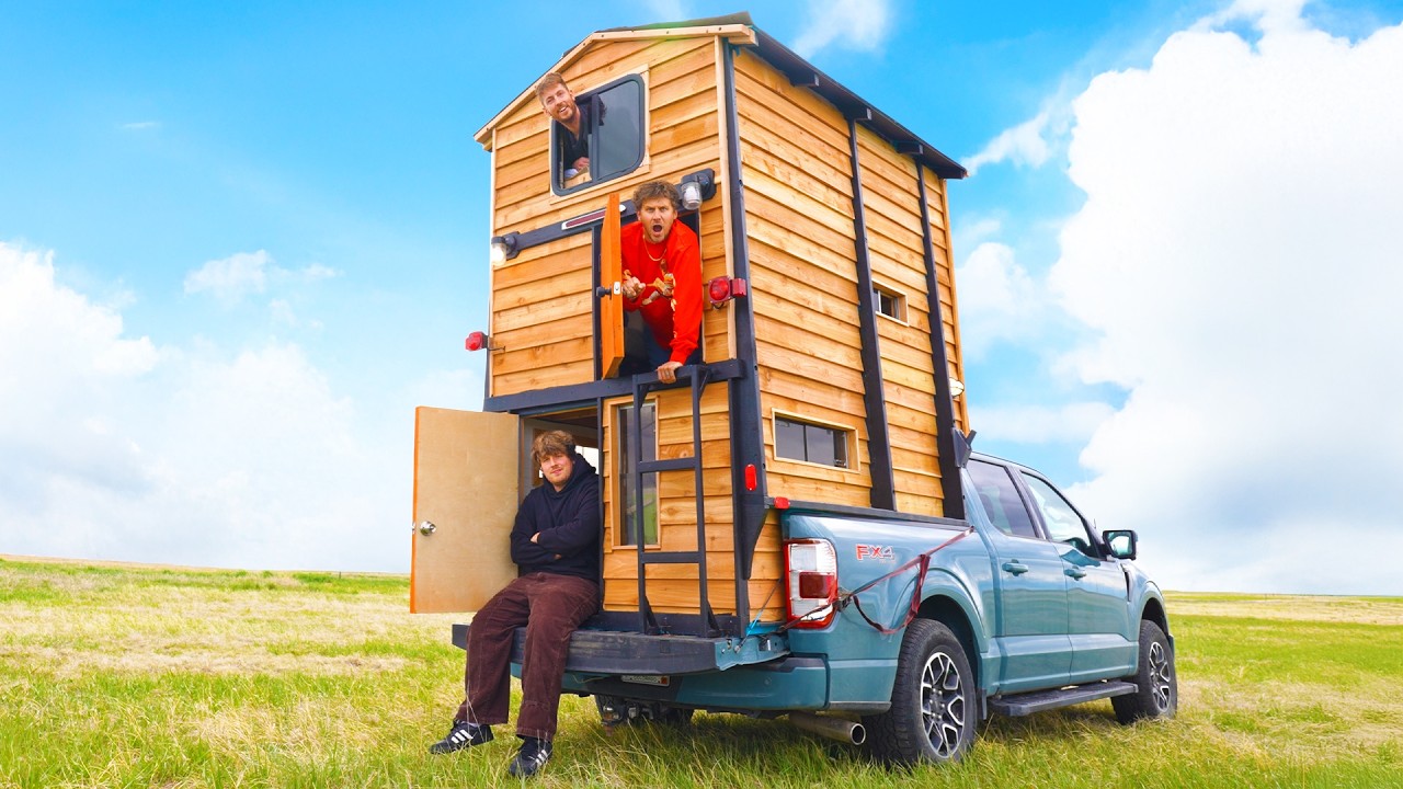 We Built A 3 Story Truck Bed Tiny Home!