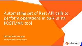 Automating Set of REST API Calls to Perform Operations in Bulk using POSTMAN Tool
