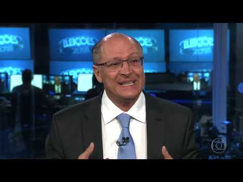 Geraldo Alckmin (PSDB) é entrevistado no Jornal Nacional