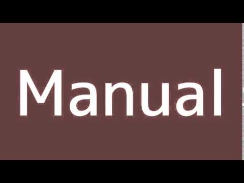 How to say Manual in Spanish