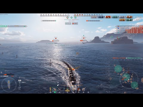 IJN Destroyer Shimakaze alone vs 4 - got a 'Solo Warrior'