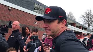 Oregon State Head Coach Jonathan Smith on First Day of Spring Camp