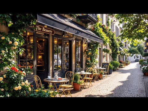 Summer Jazz for Morning Coffee ☕🌸 Jazz Relaxing Music at Cozy Coffee Shop Ambience for Happy Mood