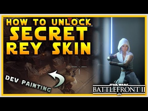 HOW TO UNLOCK REY SKIN EASTER EGG + Developer Painting - Battlefront 2