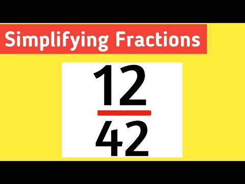 How to simplify the fraction 12/42 || 12/42 Simplified